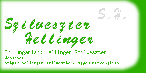 szilveszter hellinger business card
